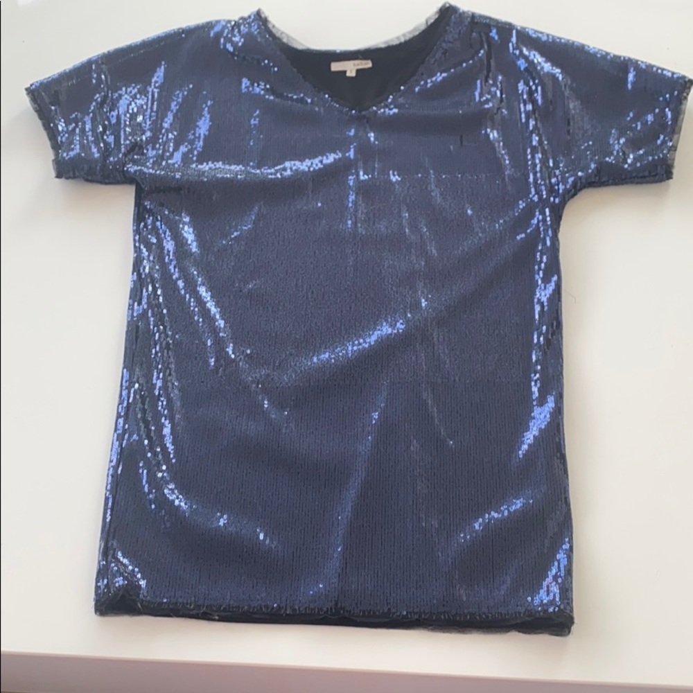 Ba&sh blue sparkle dress